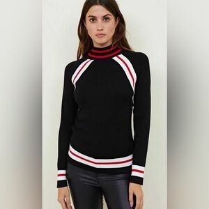 Collegiate colorblock  rd blk & wht turtleneck SZ 6 collegiate ivy league